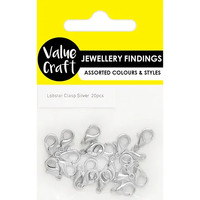 Lobster Clasps 15mm Silver Pack 20