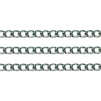 Chain Twisted Oval Link Dark Silver 1m 5x3mm