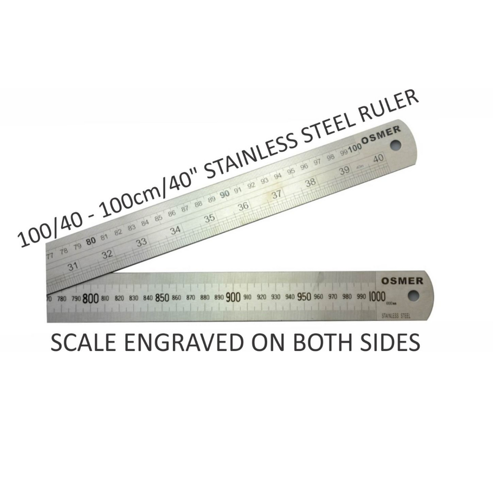 Osmer Stainless Steel Ruler 100cm