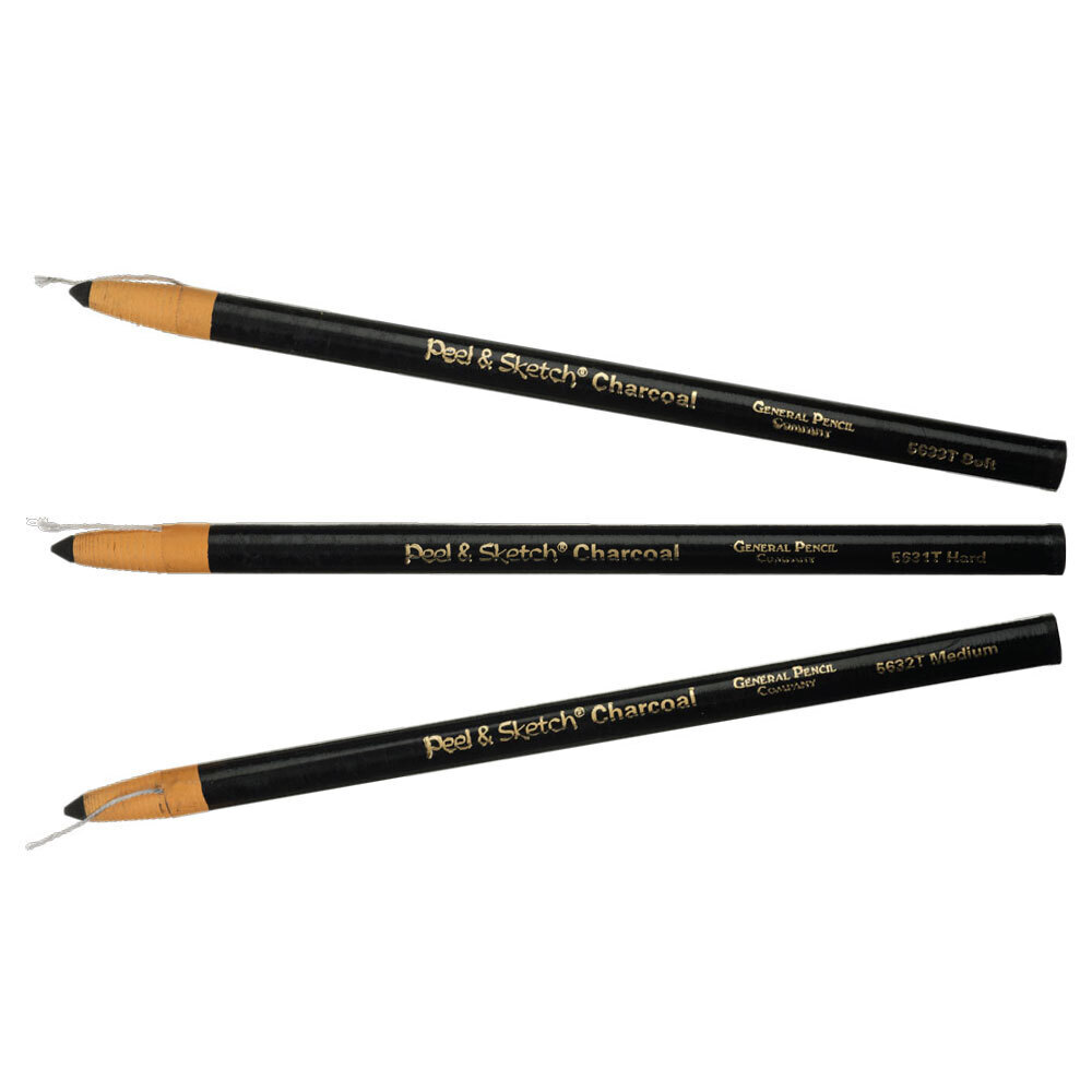 General Pencil Co. Peel & Sketch Charcoal Pencil Pack