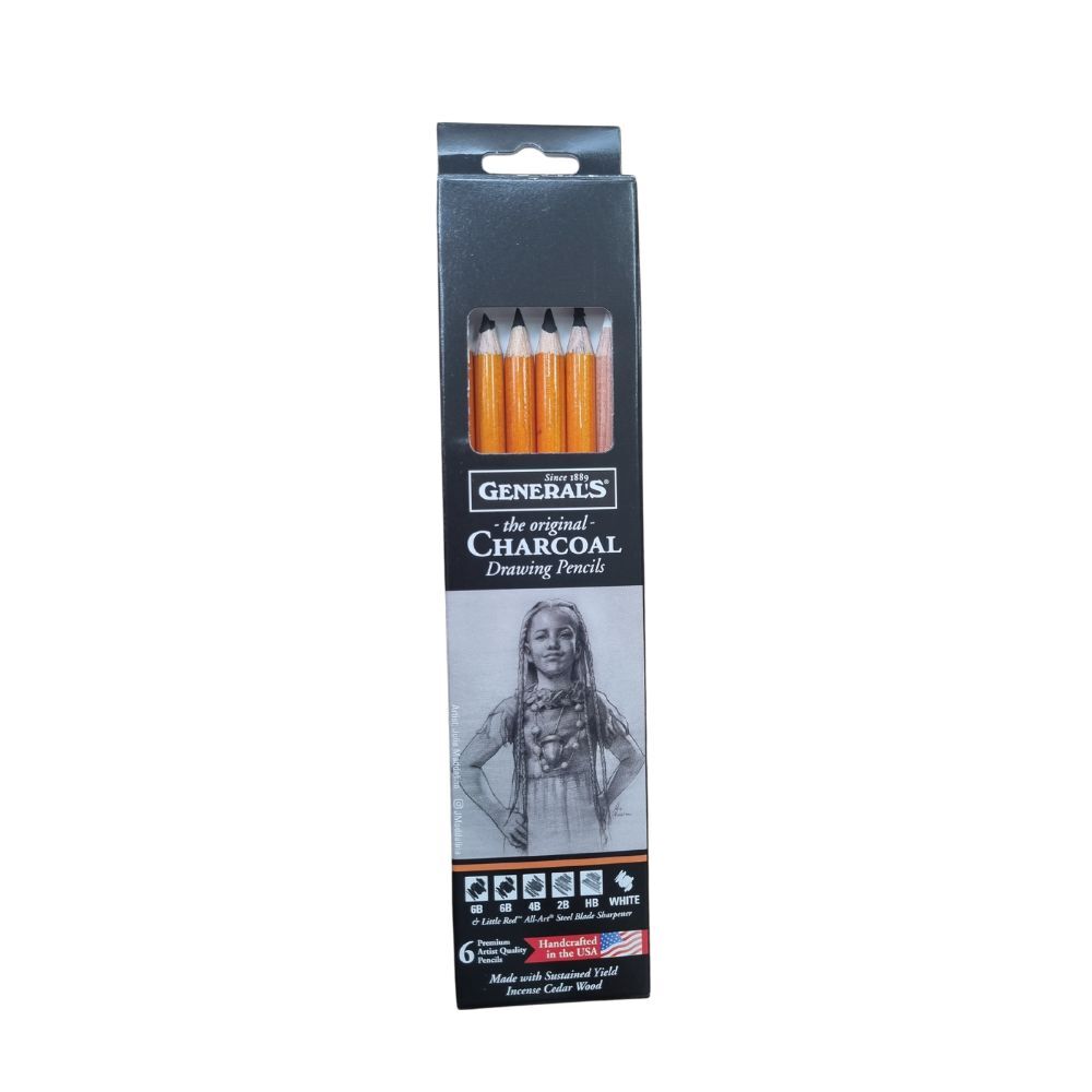 General's Charcoal Pencil - White - Charcoal Pencils