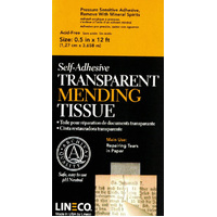 Lineco Transparent Mending Tissue 1.27cm x 3.6m