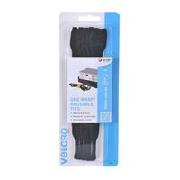 Velcro One-Wrap Thin Ties Black Pack 5 