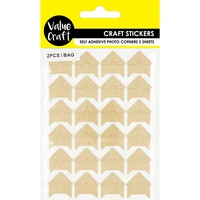Self Adhesive Photo Corners Pack 25 Kraft Brown