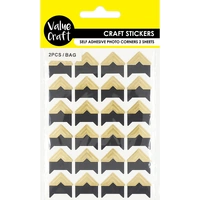 Self Adhesive Photo Corners Pack 25 Gold