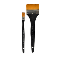 Maestro Taklon Flat Long Handle Brush Set 2