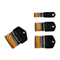 Isomars Maestro Taklon Brush Short Handle Flat Set 4