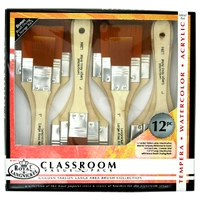 Classroom Value Golden Taklon Brush Set 12