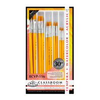 Classroom Value Gold Taklon Brush Set 30 Flat
