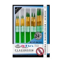 Royal & Langnickel Classroom Brush Set 24 Round Green