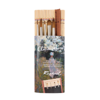 Raphael Claude Monet Travel Brush Set 5 Bamboo Roll