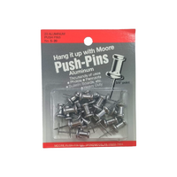 Moore Aluminium Push Pin 5/8" Pack 20 CLEARANCE