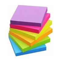 Sticky Notes Fluoro Assorted 76x76mm 500 Sheets 