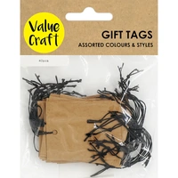 Gift Tags 5x4cm Pack 40 Natural