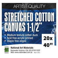 Artists Wide Stretched Canvas 20 x 40"