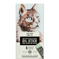 Sennelier Oil Stick Set 6 Tabby Cat