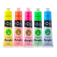 Global Colours Student Acrylic Set 5 75ml Fluoro