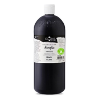 Global Colours Acrylic 1L Black