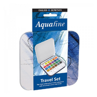 Daler Rowney Aquafine Travel Watercolor Paint Set 24