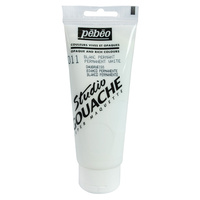 Pebeo Studio Gouache 220ml Perm White CLEARANCE