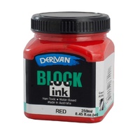 Derivan Block Ink 250ml Red