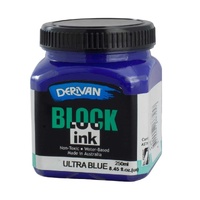 Derivan Block Ink 250ml Ultra Blue 
