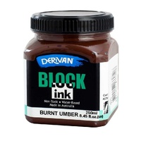 Derivan Block Ink 250ml Burnt Umber