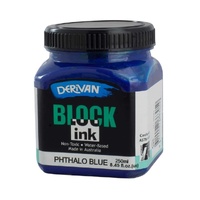 Derivan Block Ink 250ml Phthalo Blue 