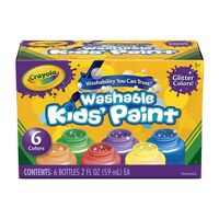 Crayola Washable Kids Paints Pack 6 Glitter