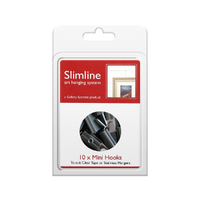 Slimline Art Hanging System Mini Hooks Pack 10 CLEARANCE