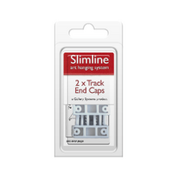Slimline Gallery End Caps White Pack 2 CLEARANCE