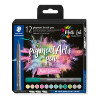 Staedtler Pigment Arts Pen Set 12 Pastel Colours