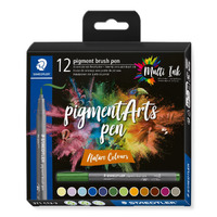 Staedtler Pigment Arts Pen Set 12 Nature Colours
