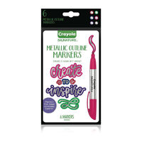 Crayola Metallic Outline Markers Set 6