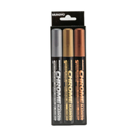 Mungyo Chrome Mirror Effect Marker 4.5mm Set 3