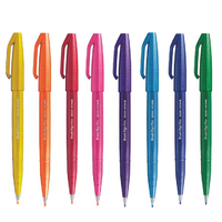 Pentel Arts Brush Sign  Pen Set 8 CLEARANCE
