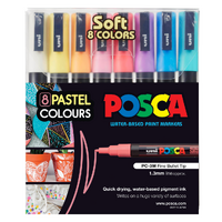Posca Marker Set 8 PC-3M Pastels
