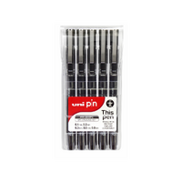 Uni Pin Fineliner Black Set 5 Assorted 