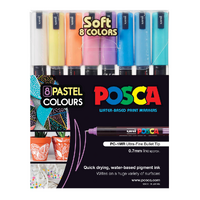 Posca PC1MR Paint Marker Set 8 Ultra Fine Pastel Colours