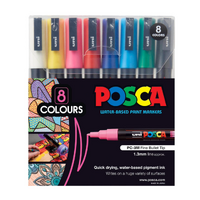 Posca PC3M Paint Marker Set 8 Fine Assorted Colours