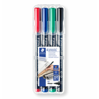 Staedtler Lumocolor Medium Marker Set 4 