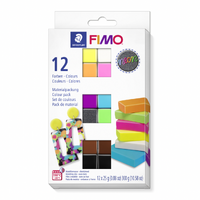 Fimo Soft Polymer Clay Set 12 Neon