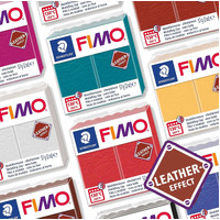 Fimo Leather Effect 57gm Nut