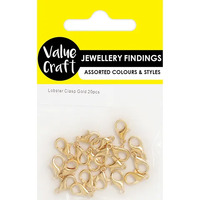 Lobster Clasps 15mm Gold Pack 20
