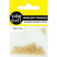 Jump Rings 4mm Pack 80 Gold