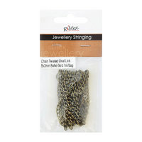 Chain Twisted Oval Link Boho Gold 1m 5x3mm