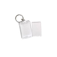 Key Ring Tags Clear Rectangle
