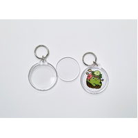 Key Ring Tags Clear Circle
