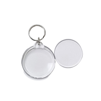 Key Ring Tags Clear Circle