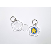 Key Ring Tags Clear Star